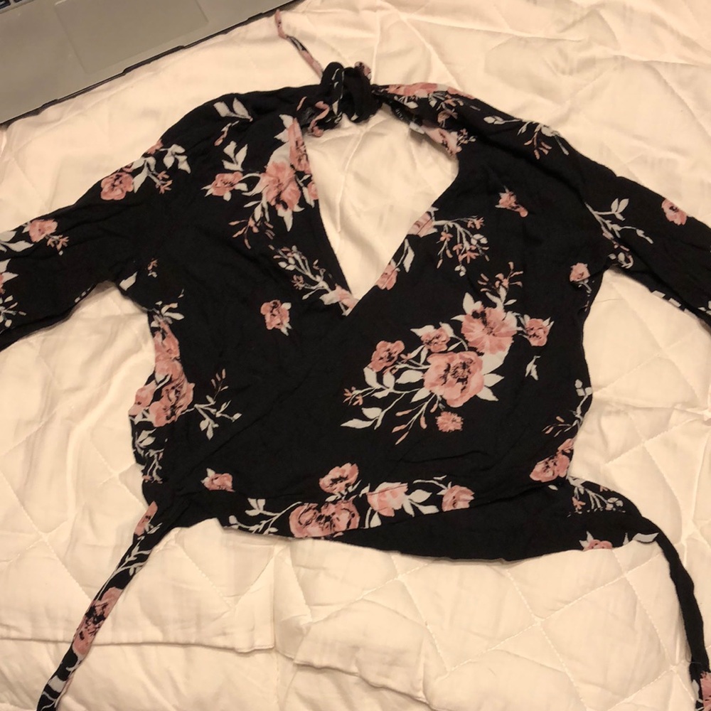 Wrap crop top